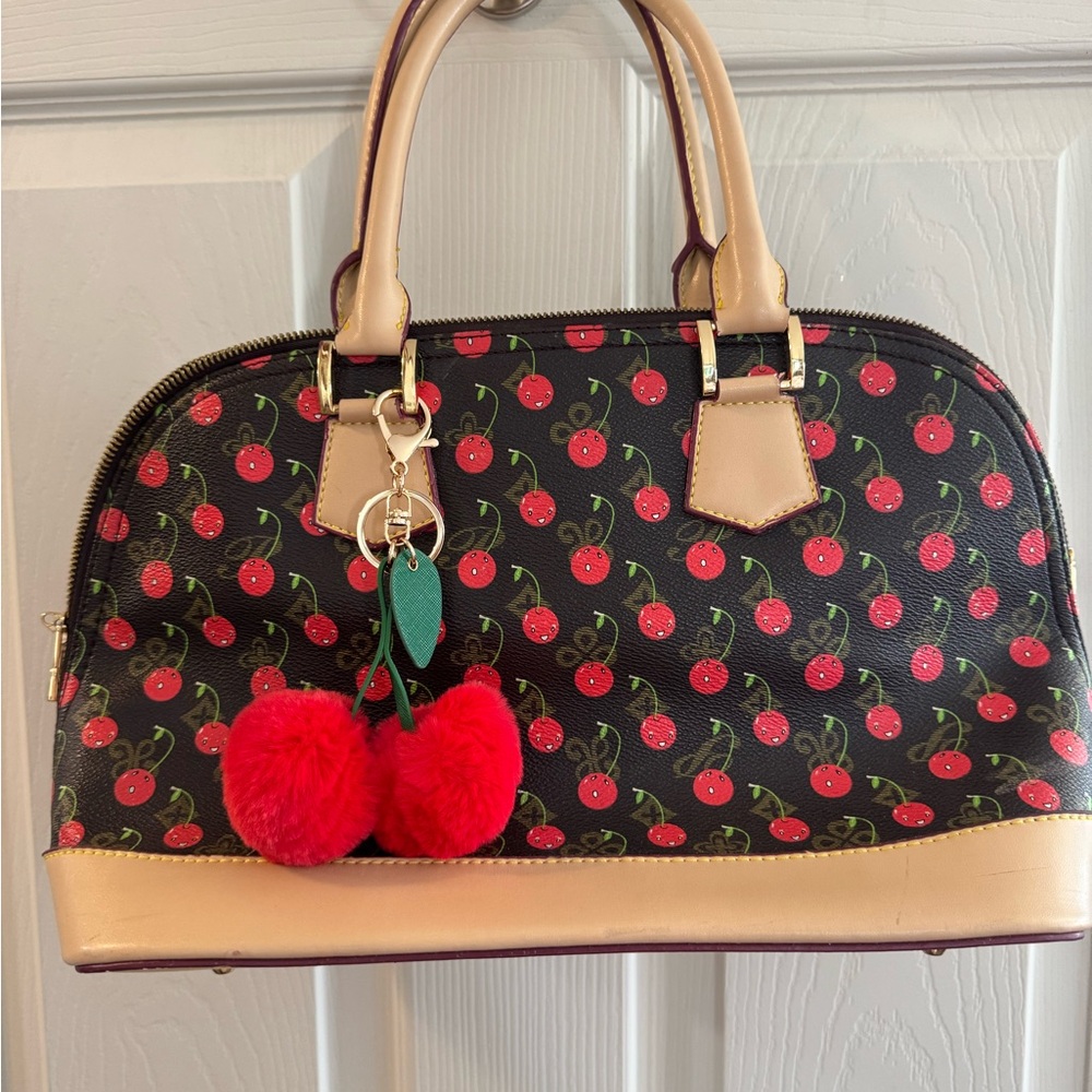Designer inspired Cherry Print Women's Handbag